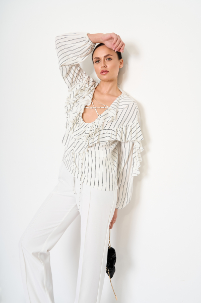 Bluse 42051 Gestreift