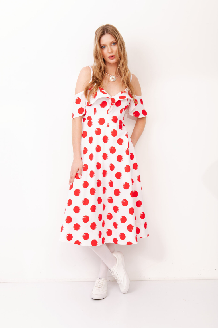Kleid 42077 W/Rot