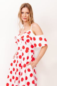 Kleid 42077 W/Rot