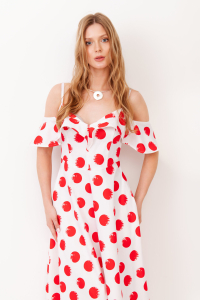 Kleid 42077 W/Rot